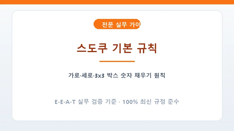 스도쿠 기본 규칙 격자 분석 및 숫자 채우기 공식